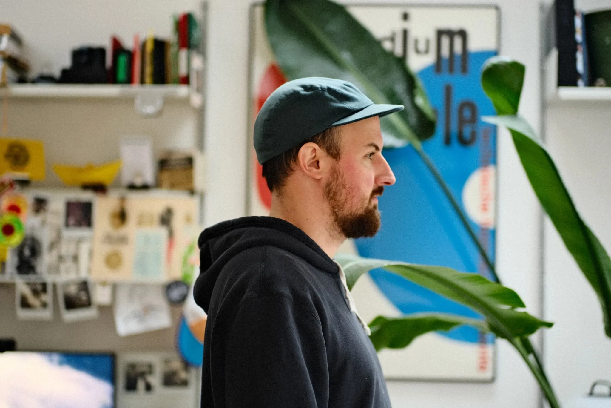 Jon Heslop in his house